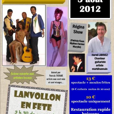 2012 08 05 affiche LANVOLLON 1ère partie de LA COMPAGNIE CREOLE