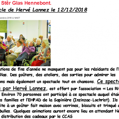 2018 12 12 EHPAD Hennebont  Le Télégramme