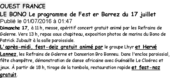 2016 07 17 FEST ER BARREZ OUEST FRANCE
