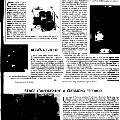 ALCAINA ARTICLE BATTEUR MAGASINE1997