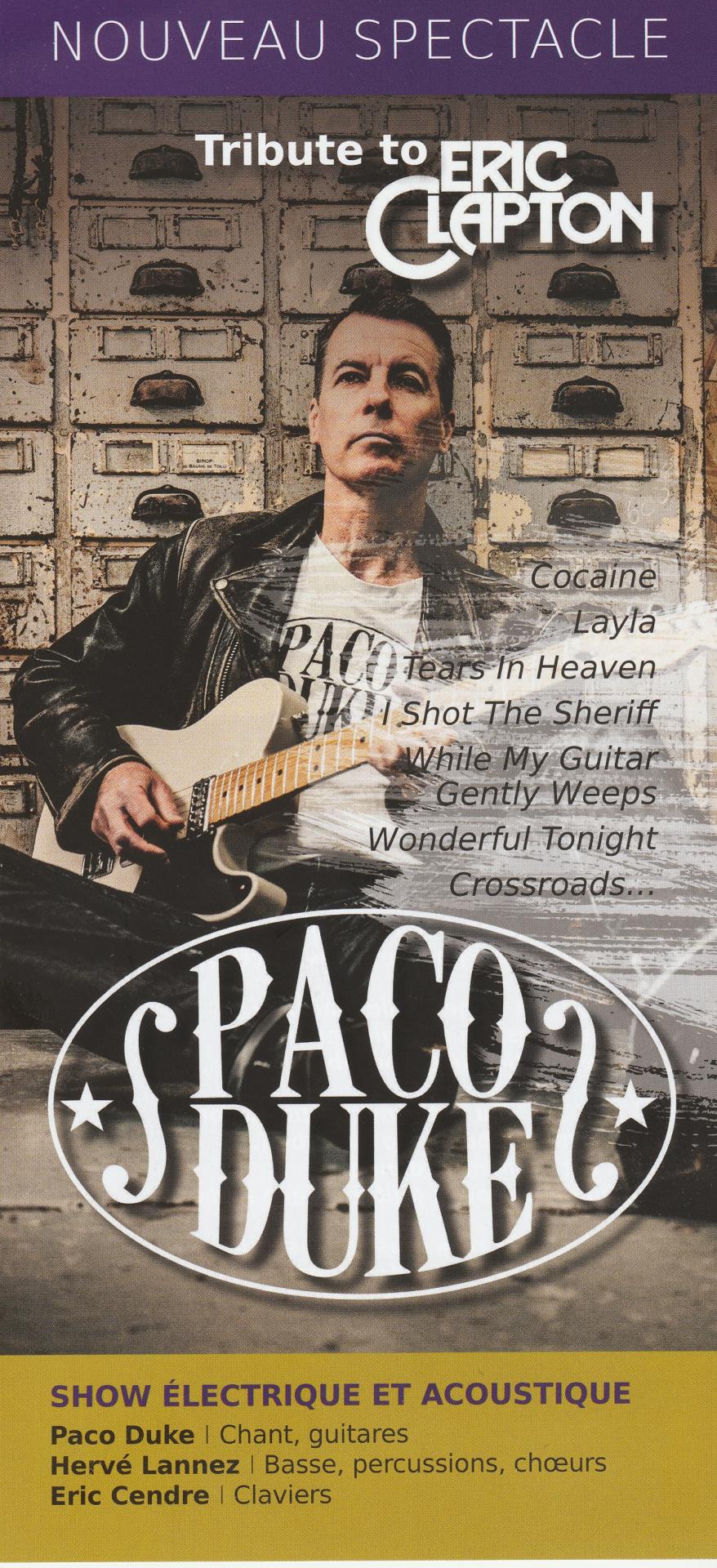 Flyer tribute to eric clapton